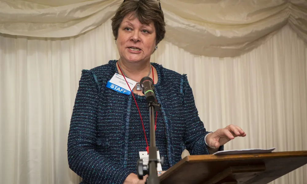 Julia King, Baroness Brown of Cambridge DBE FREng speaking at Aston University. 