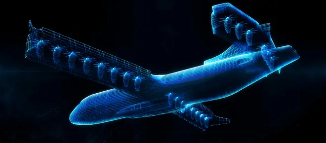 A digital illustration of a plane.